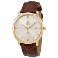 Omega De Ville Prestige 39.5 Silver Dial 18k Red Gold Leather Strap 424.53.40.20.02.002